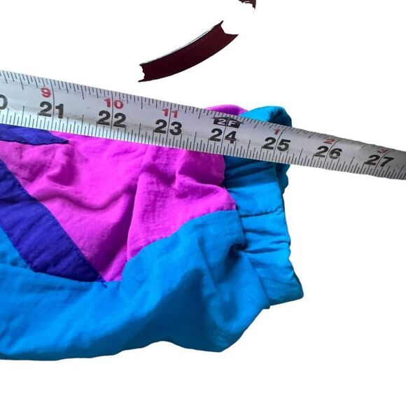 VTG 80s/90s Windbreaker Tracksuits Pink/Blue Jacket & Pants Set girls size 14 - Picture 16 of 16